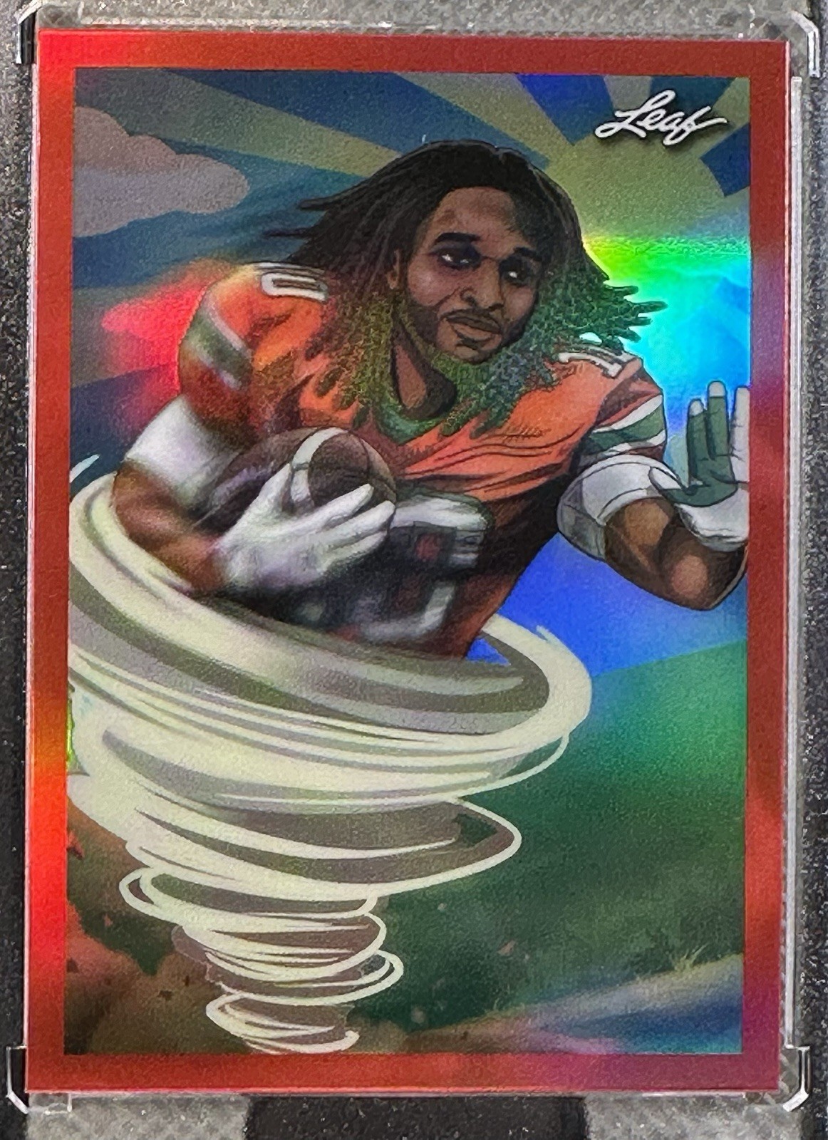 /199 Malachi Toney Red Holo 2026 Leaf Metallic Imaginations Rookie Miami #MI-14