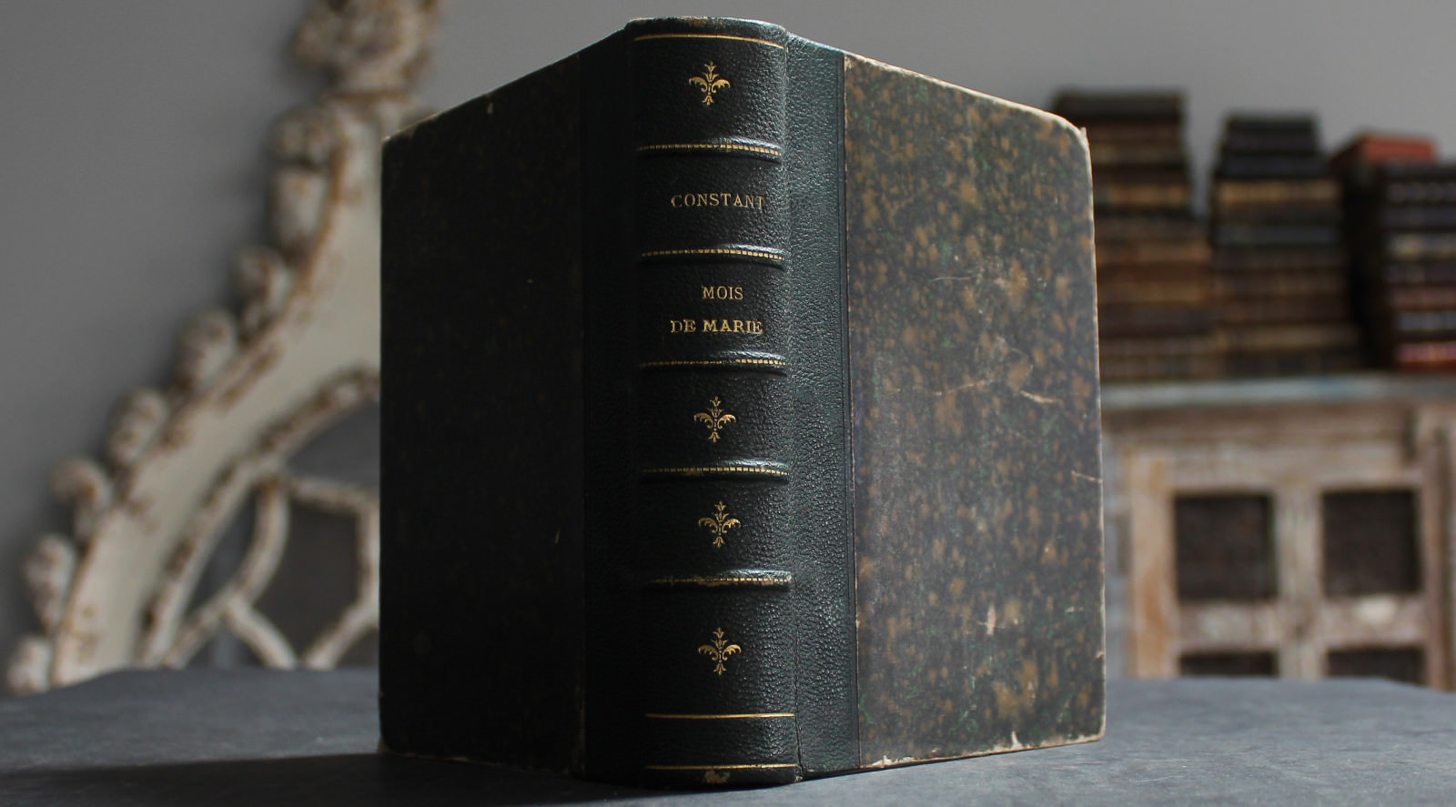 Antique Rare French Book - Month Of Mary 1887 Christianity Ist Edition Signed Antique Rare French Book - Month Of Mary 1887 Christianity Ist Edition Signed