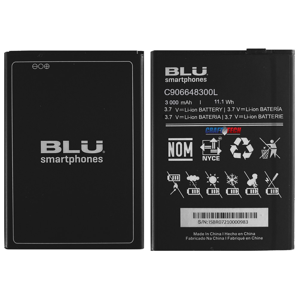 New OEM BLU Battery C906648300L for BLU J9L J0090WW Smartphone 3000mAh 11.1Wh