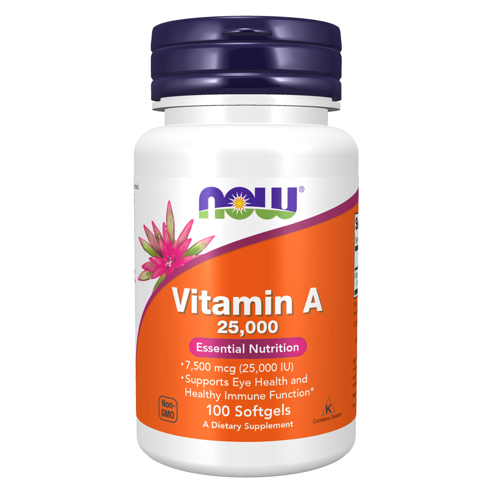 NOW FOODS Vitamin A 25 000 100 Softgels NOW FOODS Vitamin A 25 000 100 Softgels