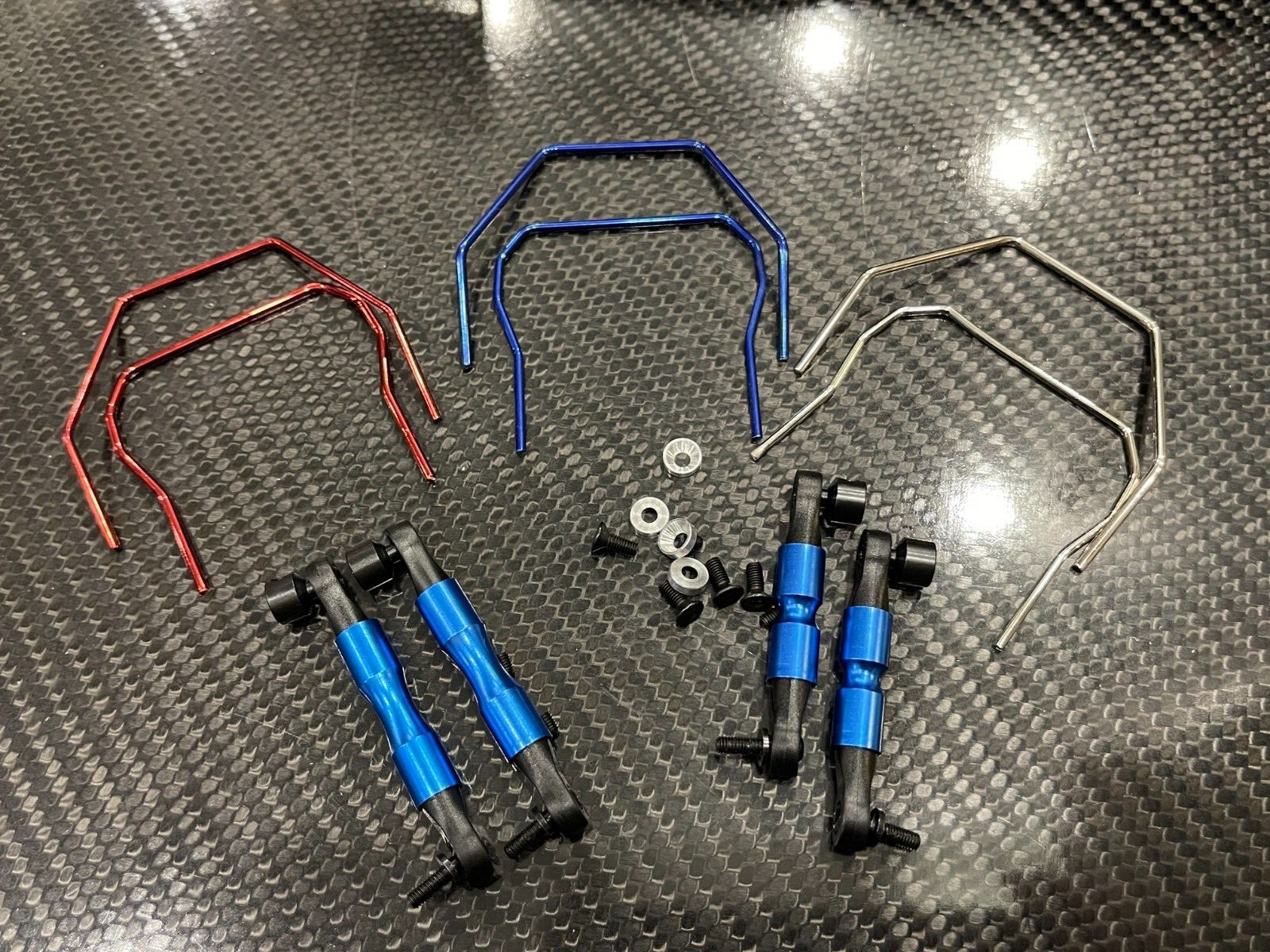 Aluminum Front & Rear Sway Bar Kit Traxxas Stampede 4x4 VXL XL5 BLue Aluminum Front & Rear Sway Bar Kit Traxxas Stampede 4x4 VXL XL5 BLue
