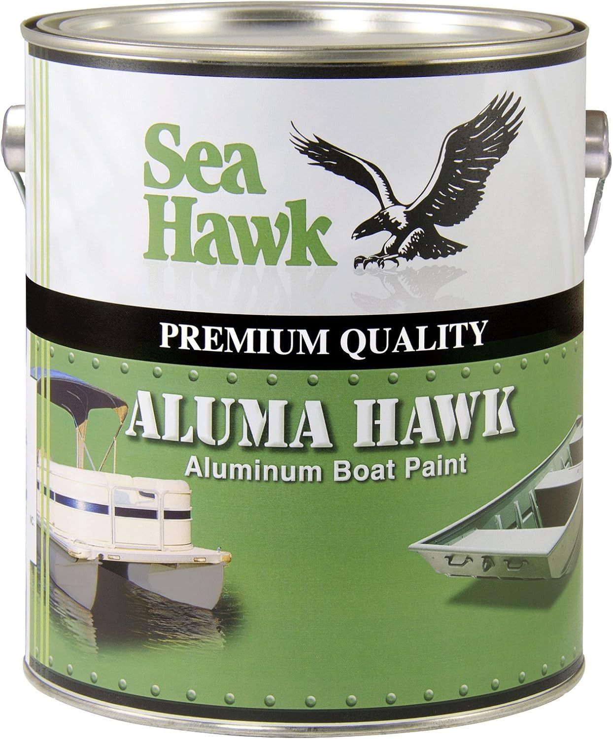 SEA HAWK PAINTS Aluma Hawk Aluminum Boat Paint Quick Dry Jon Boat Green QUART