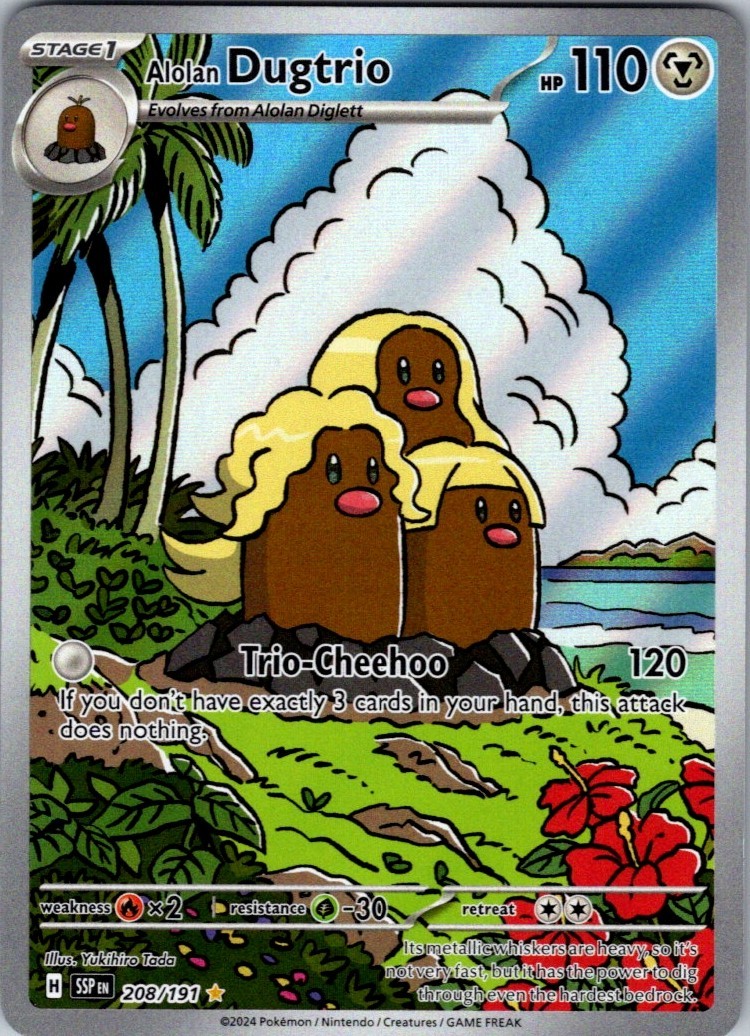 Alolan Dugtrio 208/191 Sv08: Surging Sparks Holo