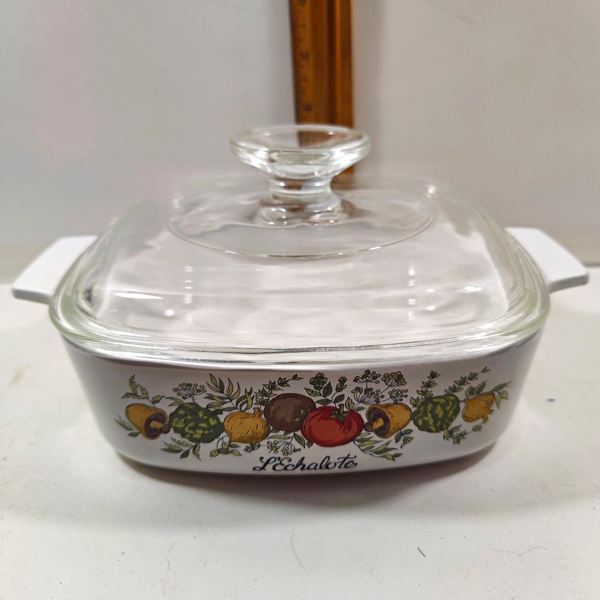 Vintage CorningWare Spice of Life 1 Qt Casserole Dish L\'Echalote w/lid A-1-B