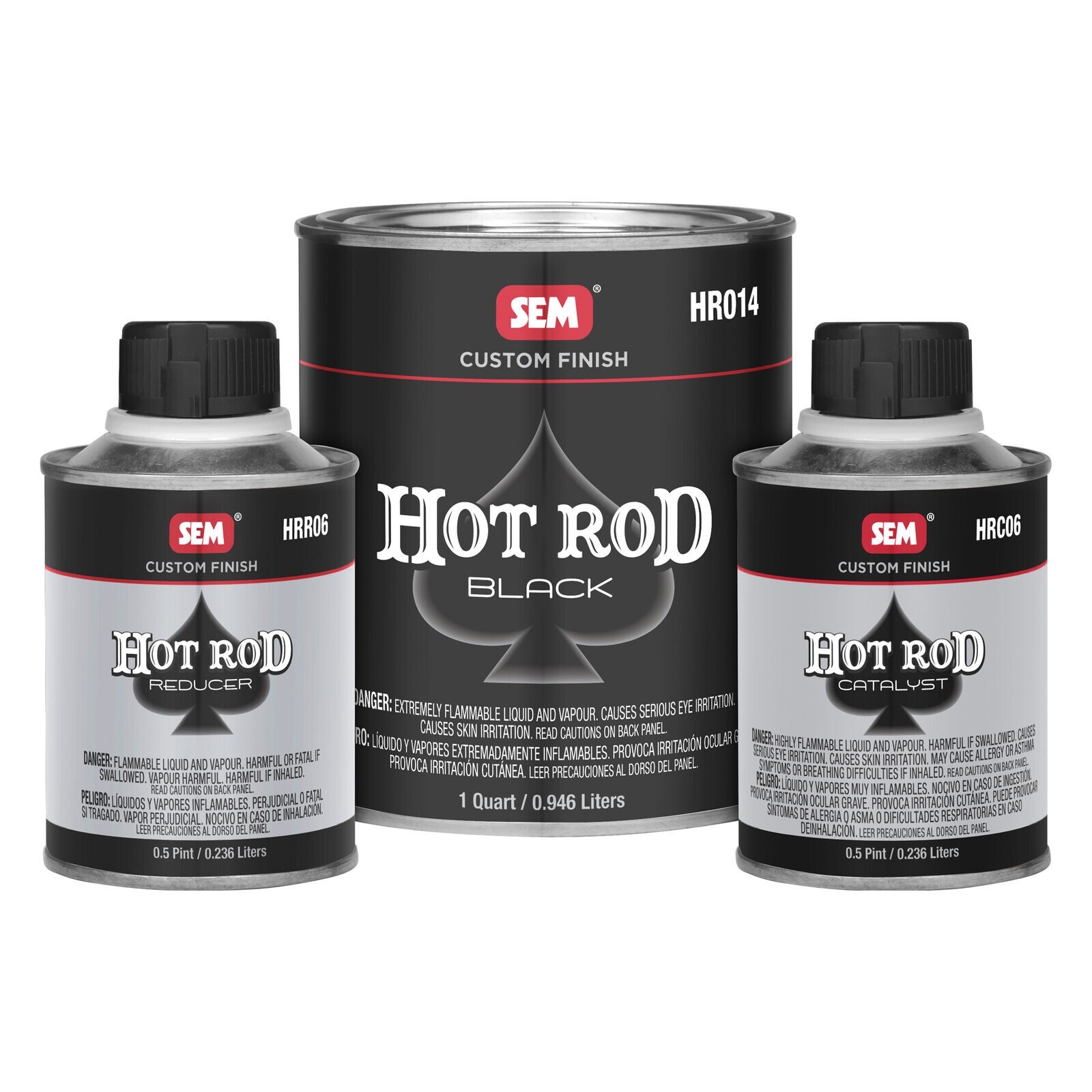 SEM HR010 Hot Rod Black Kit Auto Paint Catalyst & Reducer Low Gloss Matte SEM HR010 Hot Rod Black Kit Auto Paint Catalyst & Reducer Low Gloss Matte