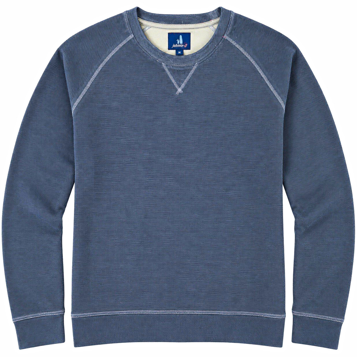 johnnie-O Crewneck Pullover Cotton Knit Sweatshirt Gray Solid Logo Men\'s XL