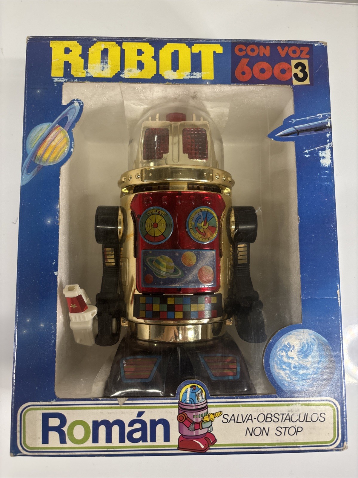 Rare Vintage ROBOT Lights Up Spain BatteryOperated Action Space Sci-fi 80s T2 Rare Vintage ROBOT Lights Up Spain BatteryOperated Action Space Sci-fi 80s T2