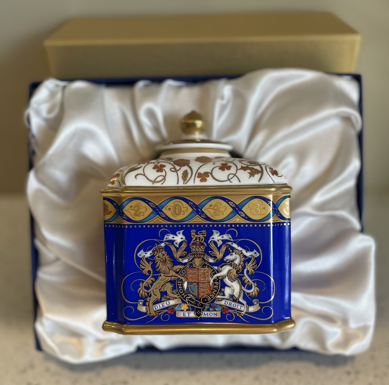 King Charles III Coronation Limited Edition Tea Caddy 2023