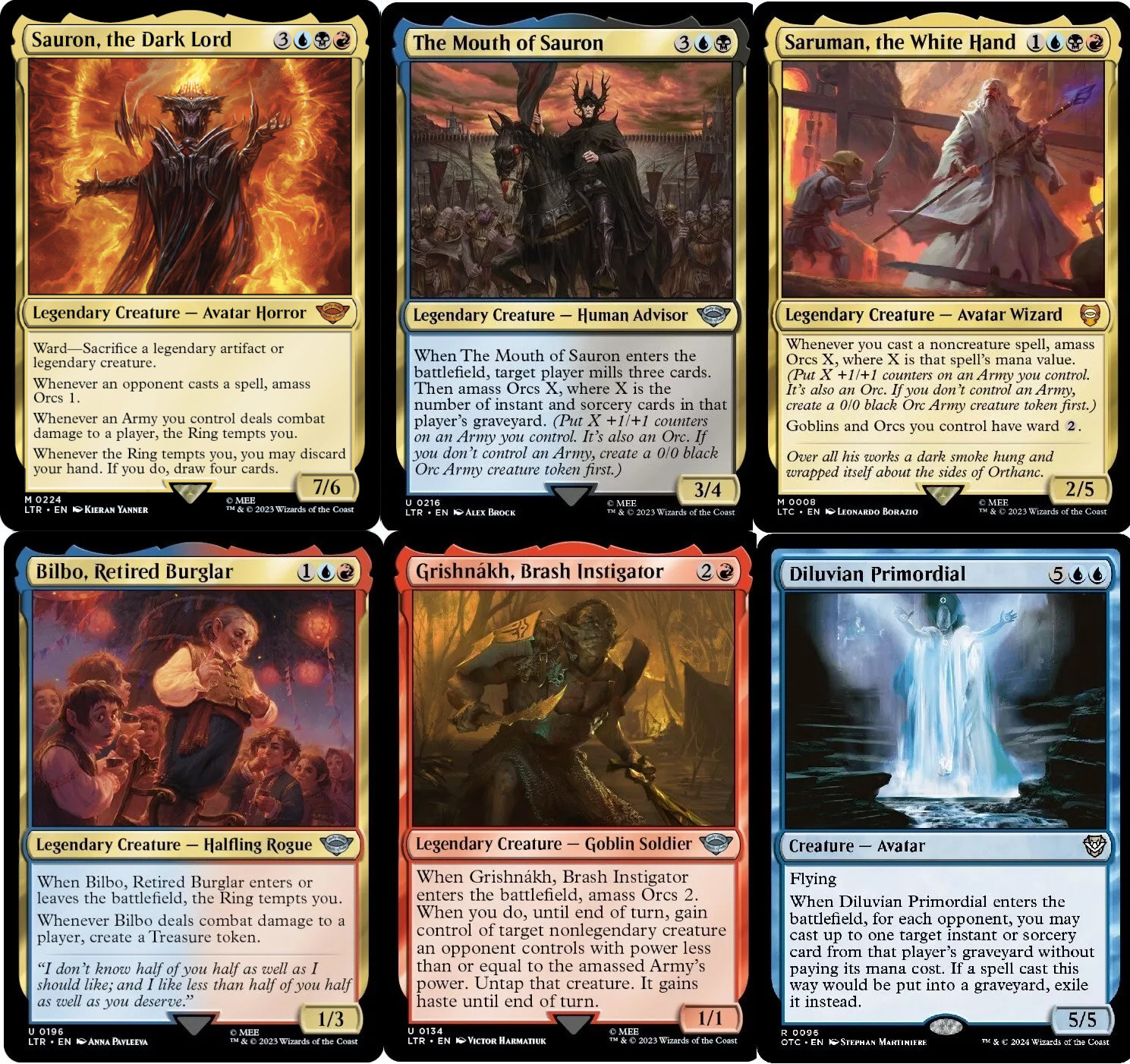 Sauron, the Dark Lord Commander Deck EDH 100 Magic Cards Custom Deck MTG Orcs NM