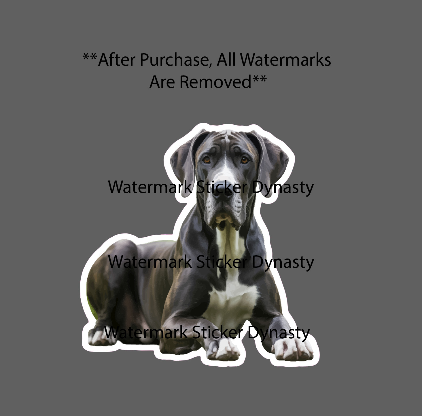 Great Dane Sticker Waterproof Decal Dog Animal Pet Family Friend Gift NEW