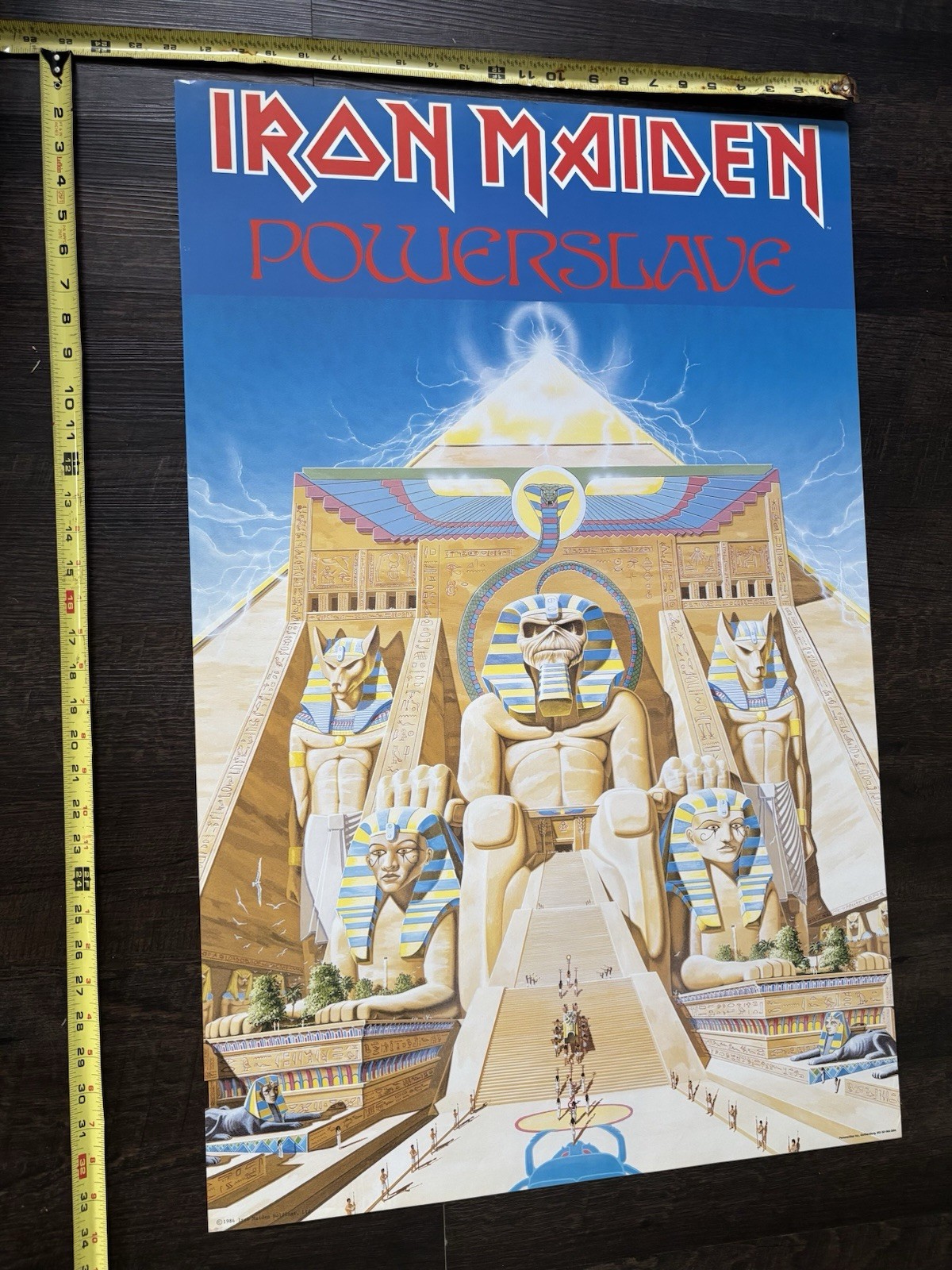 DEFECTIVE Rare Iron Maiden Power Slave Poster 22x34 Original 80s Print M G3D DEFECTIVE Rare Iron Maiden Power Slave Poster 22x34 Original 80s Print M G3D