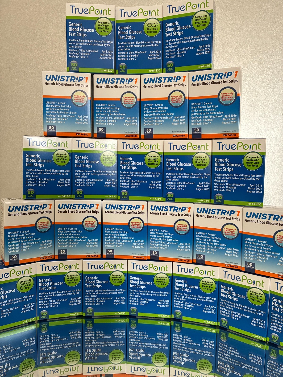TRUE POINT - UNISTRIP 1 Blood Glucose Strips 1200 Qty. 04/2028