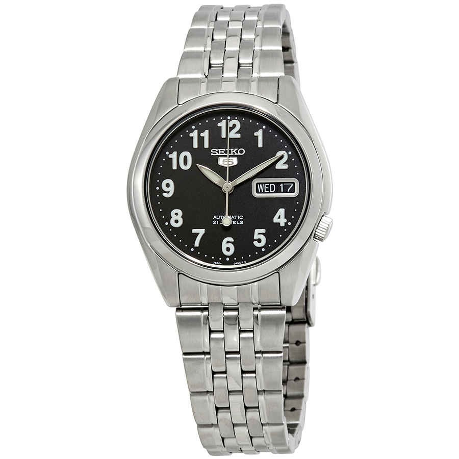 Seiko Series 5 Automatic Black Dial Men\'s Watch SNK381