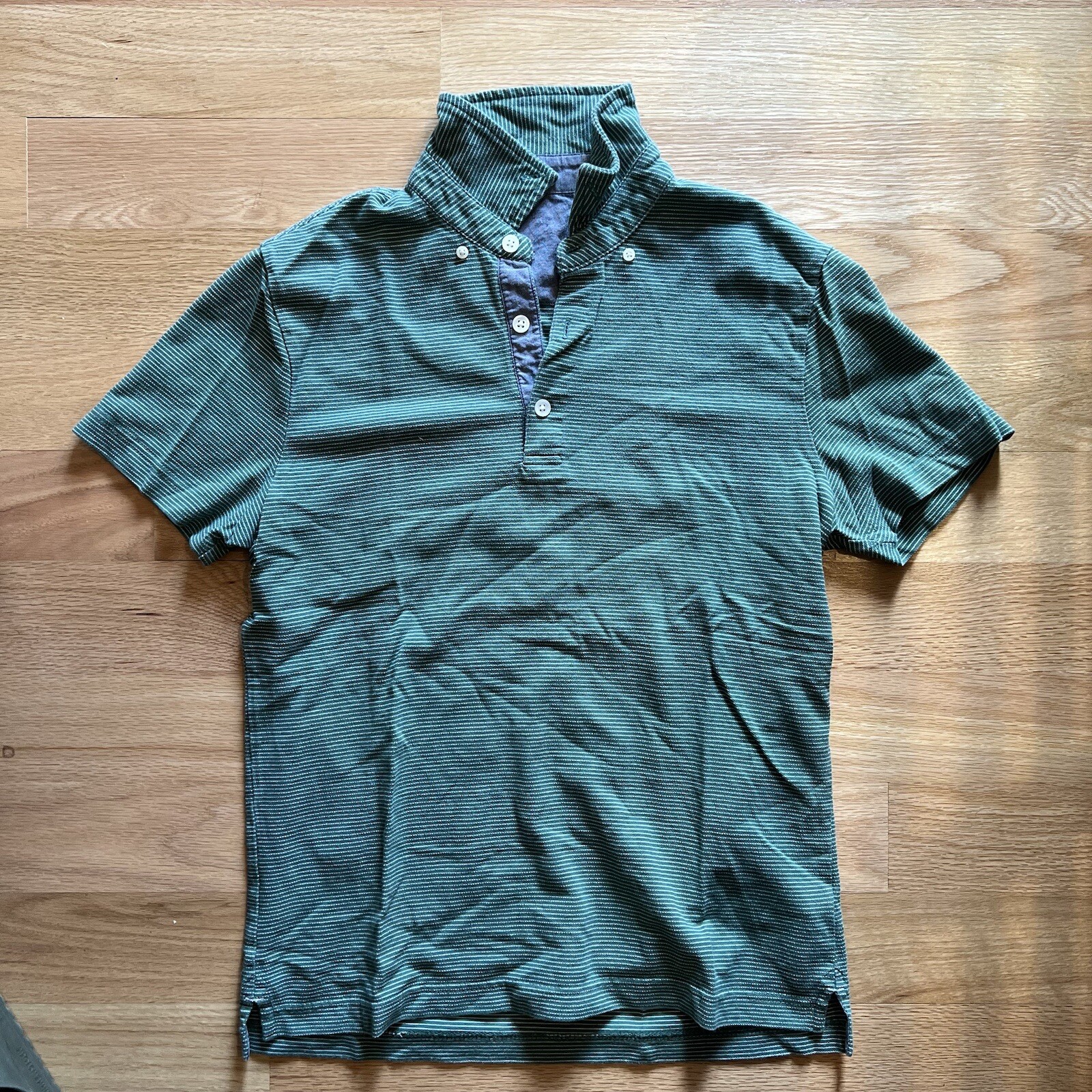 NWOT Green Striped Banana Republic Golf Polo - Sz S Small