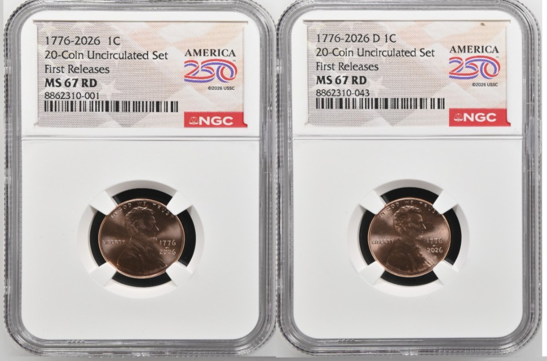 1776-2026 P&D Lincoln Shield Cent NGC MS67 RD FR 250 Flag - IN HAND 1776-2026 P&D Lincoln Shield Cent NGC MS67 RD FR 250 Flag - IN HAND