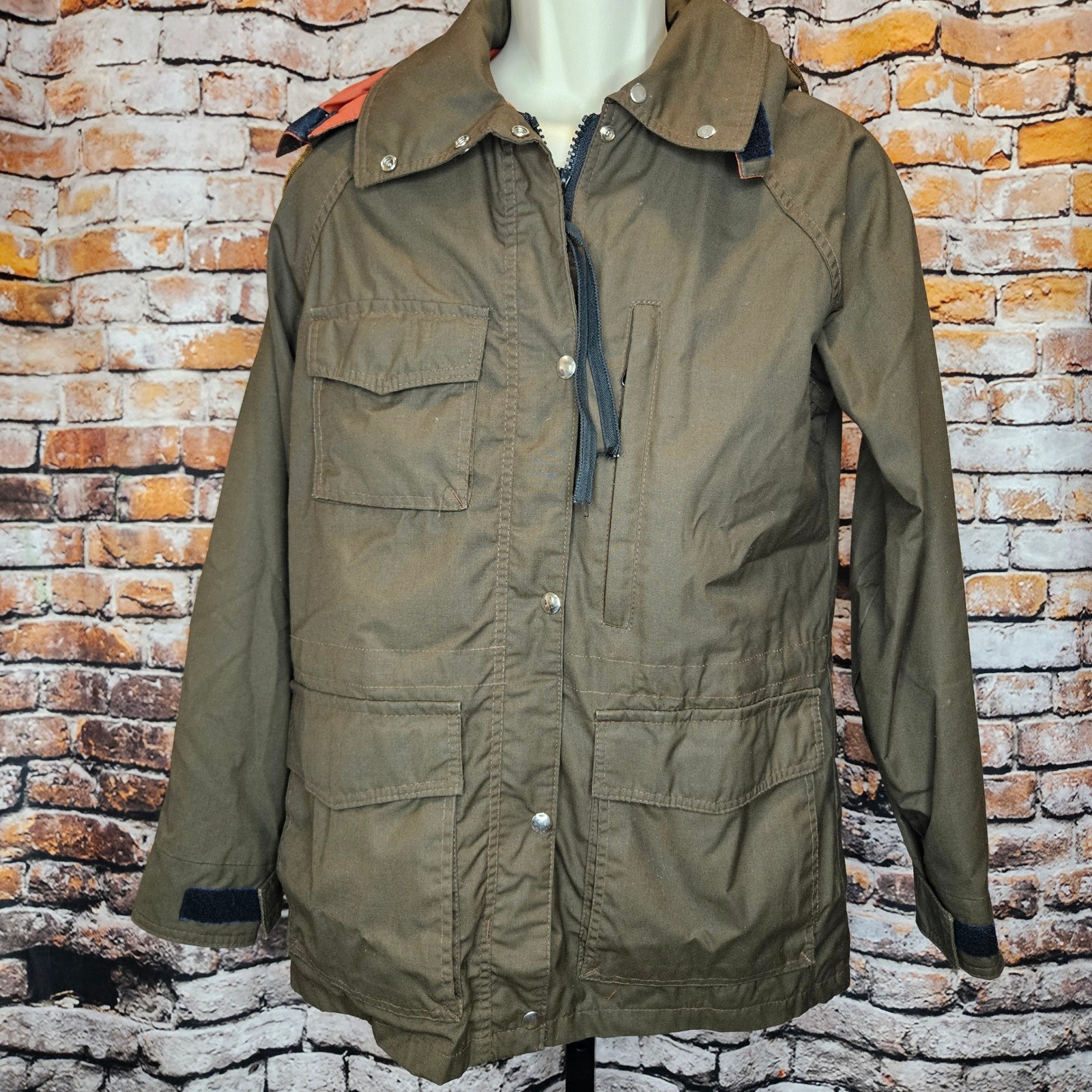 Vintage Because It\'s There Seattle Utility Mountain Parka Jacket Brown Mens Med