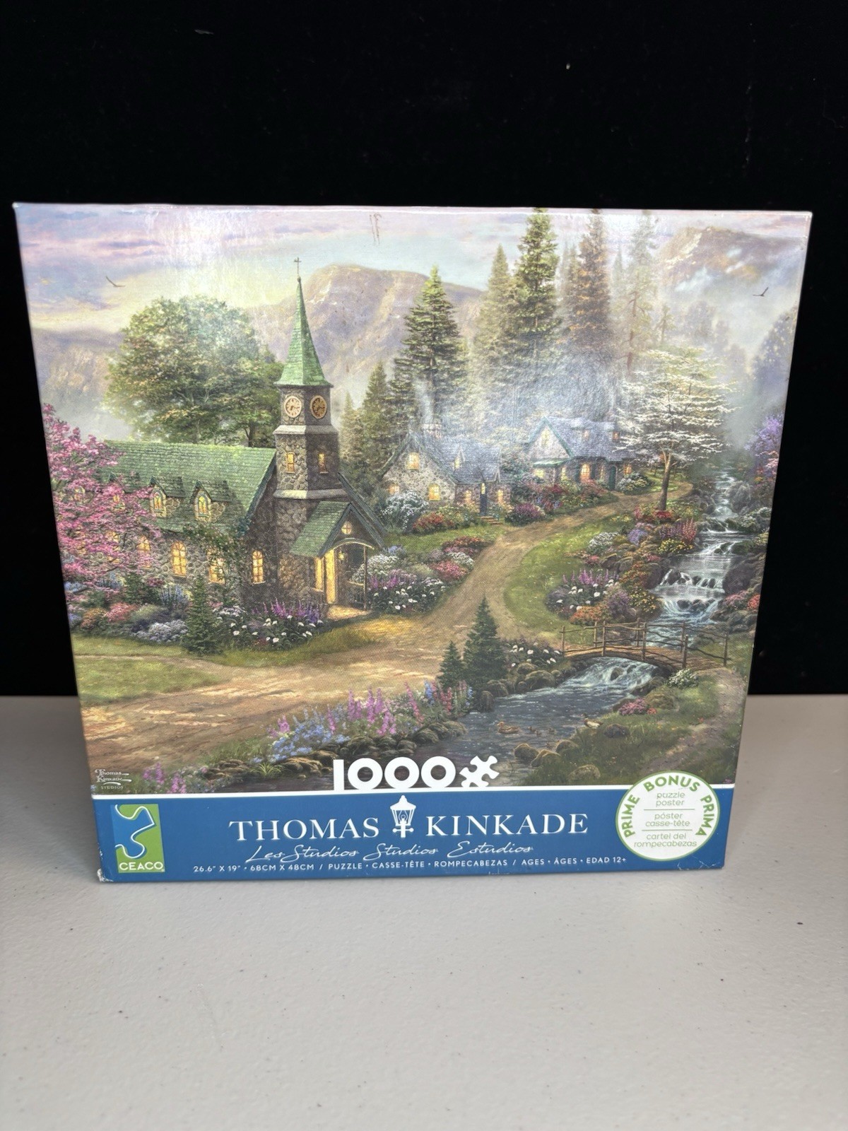 Thomas Kinkade Studios Sunday Morning Chapel Jigsaw Puzzle Ceaco 1000 pcs. NEW