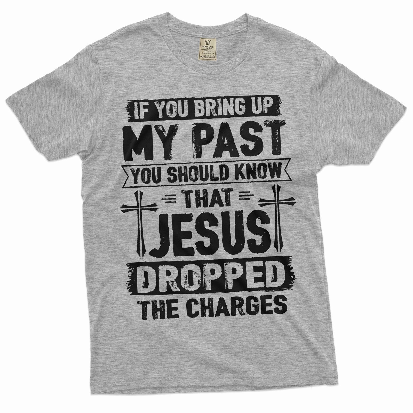 Men\'s Jesus dropped my charges Christian tee shirt Birthday gift for Him Grandpa