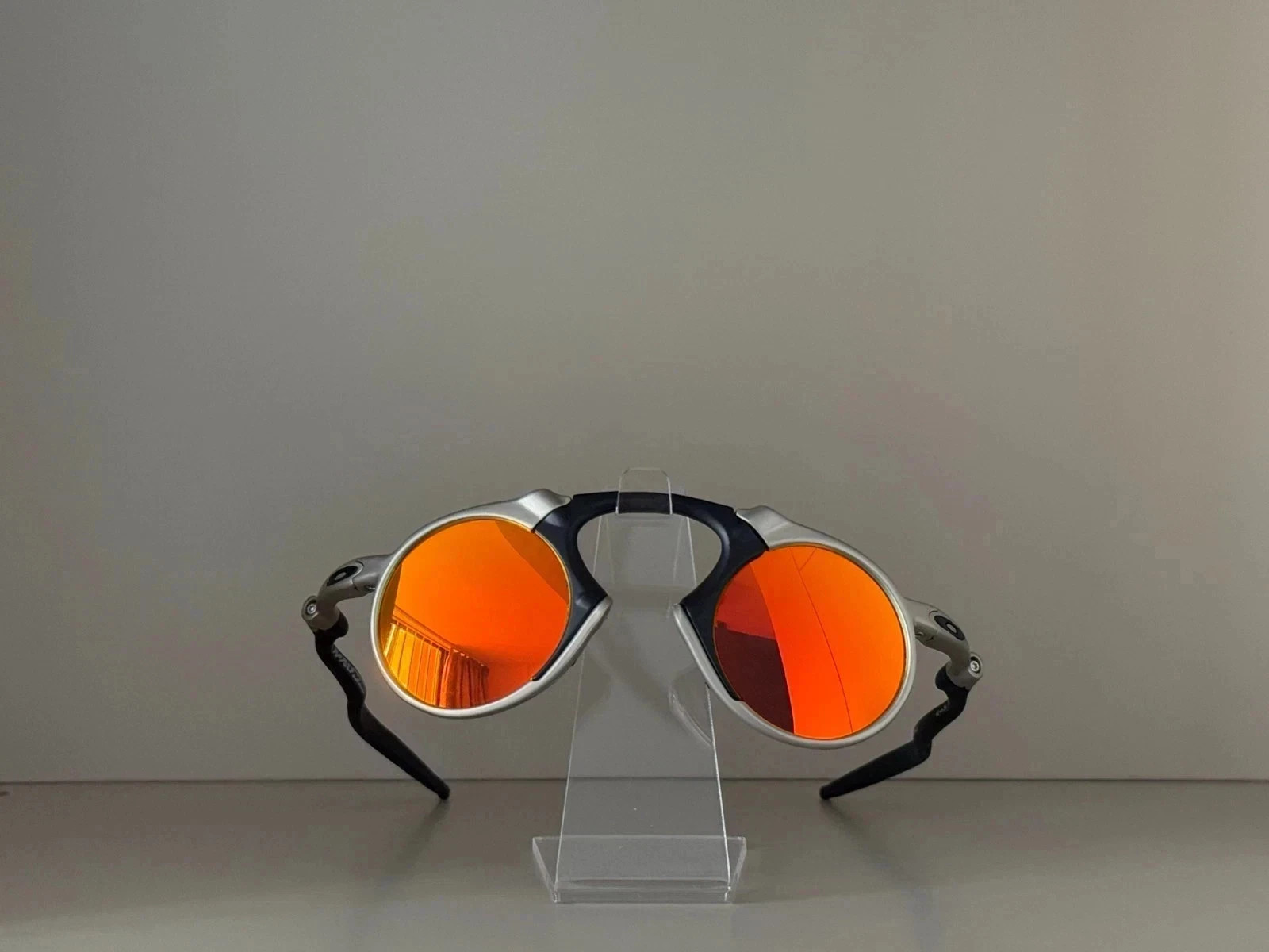 Vintage Oakley X-Metal Madman OO6019 Dark Carbon Ruby Iridium Polarized Sunglass