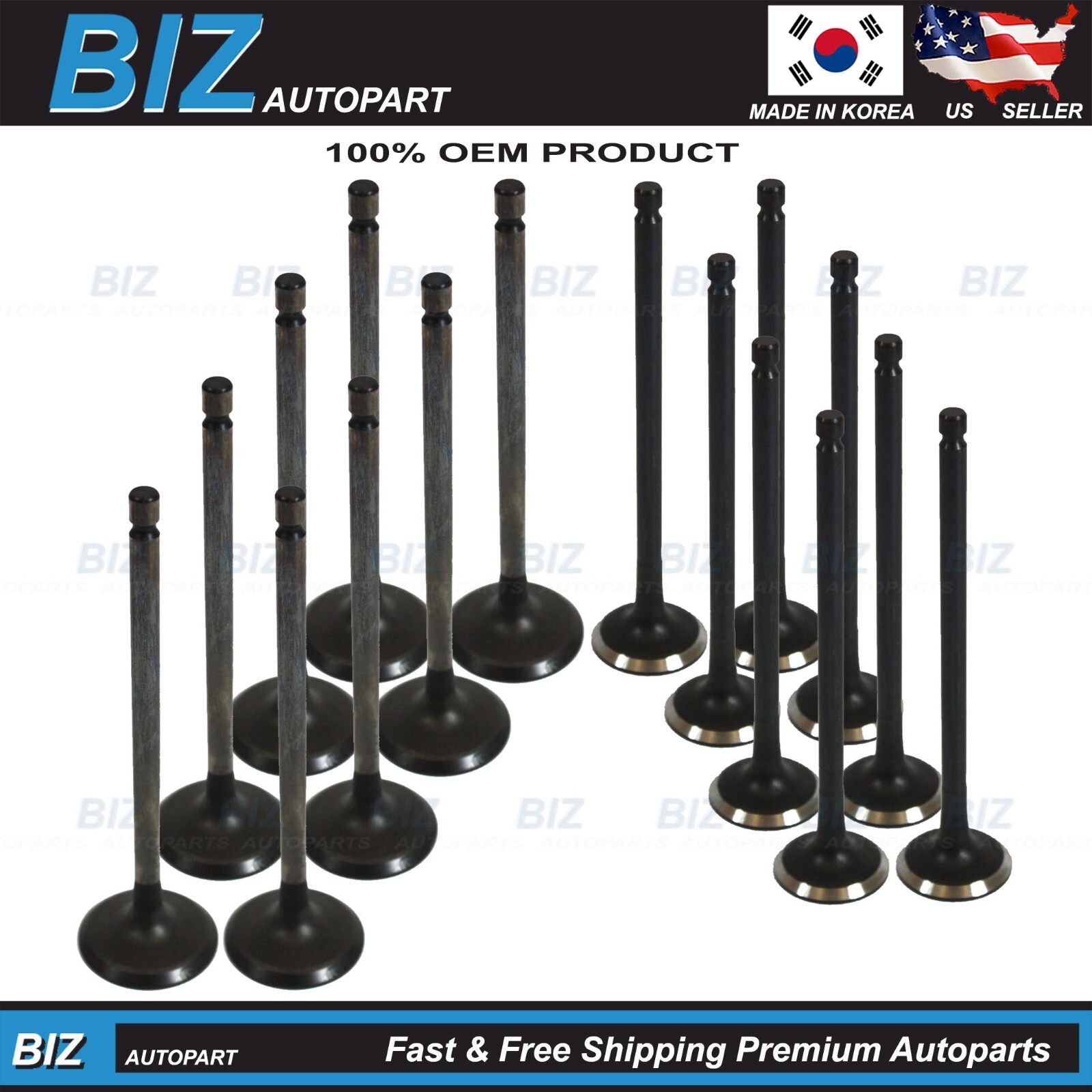 OEM Intake Exhaust Valve for 01-12 Hyundai Kia 2.0L OEM 22211-23600 22212-23600 OEM Intake Exhaust Valve for 01-12 Hyundai Kia 2.0L OEM 22211-23600 22212-23600