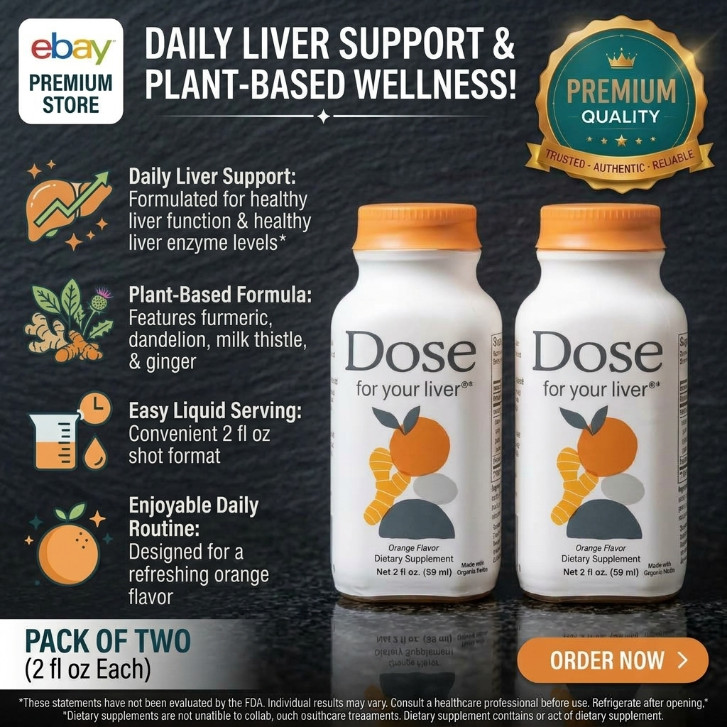 2 PACK DOSE For Your Liver Support Supplement Cleanse 2oz