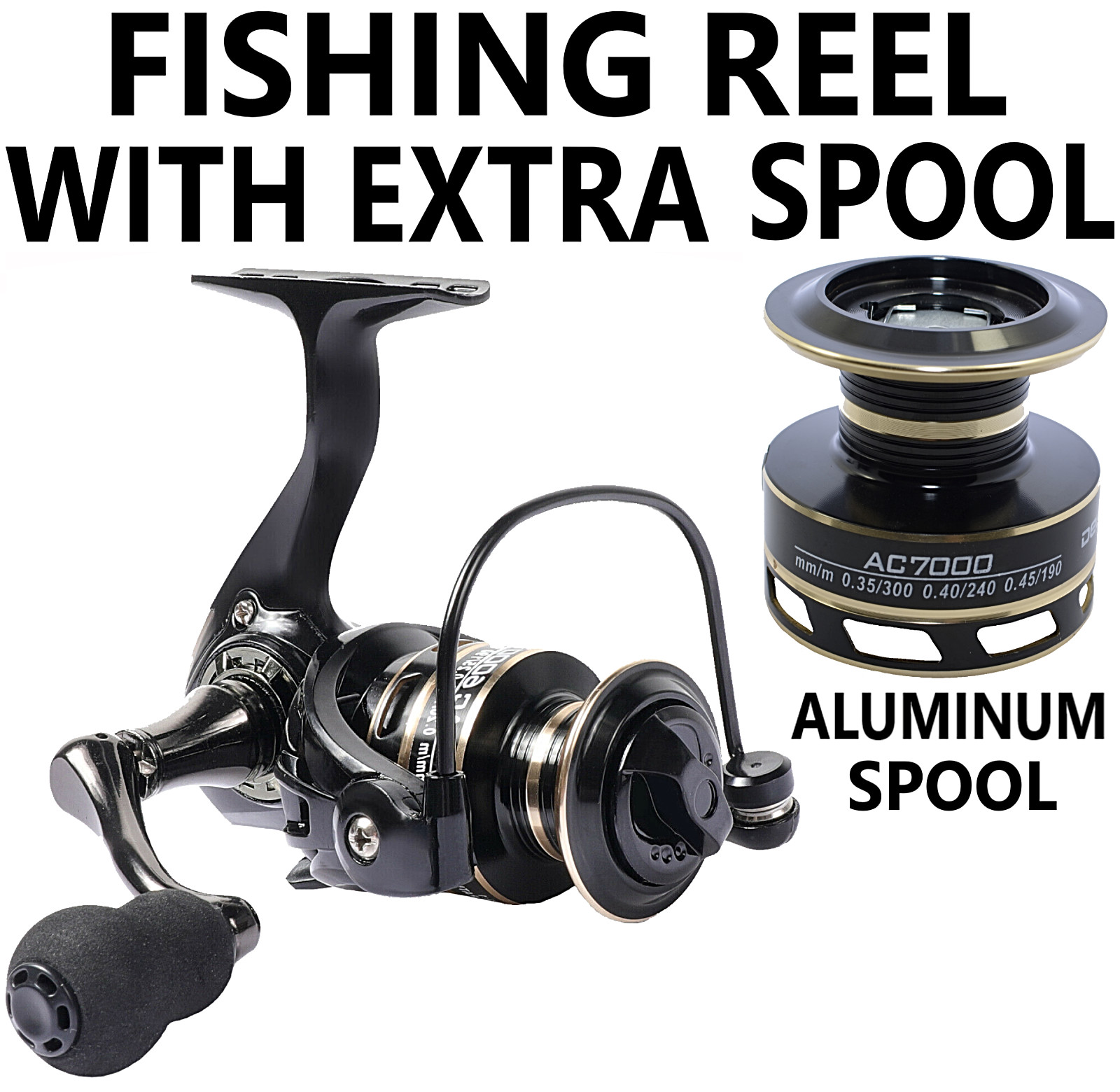 12BB Spinning Fishing Reel 5.2:1 Freshwater Saltwater Right Left Metal Spool New