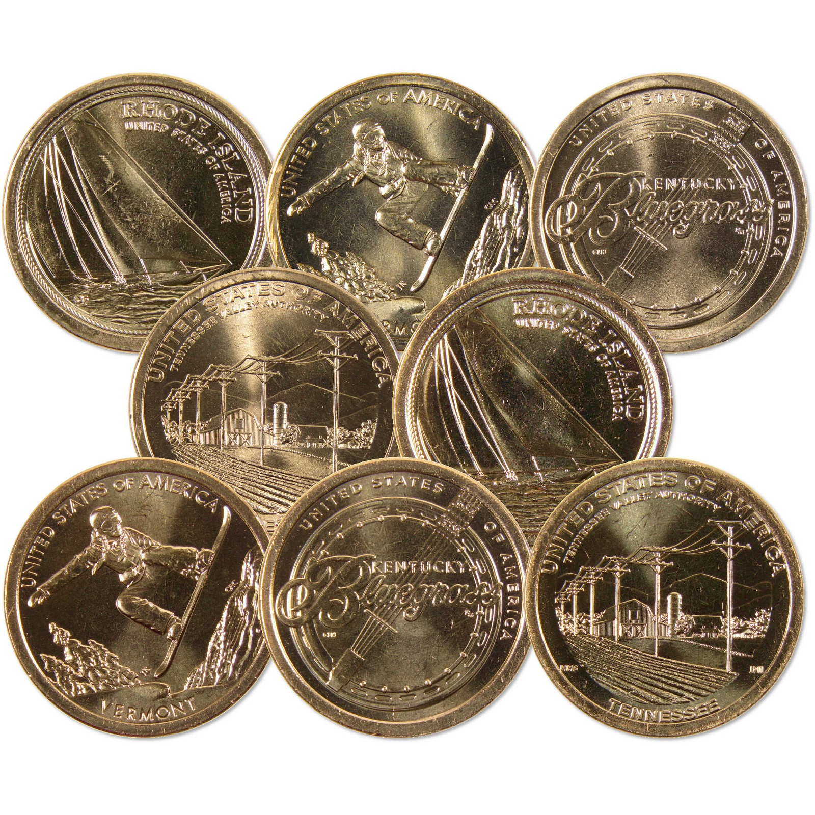 2022 P&D American Innovation Dollar 8 Coin Set Uncirculated Mint State