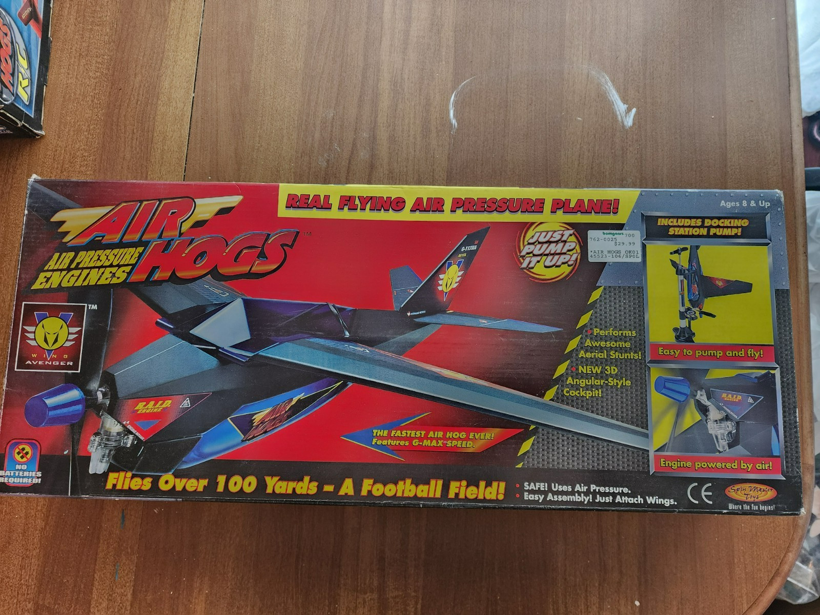 Spin Master Toys Air Hogs V-Wing Avenger Airplane w/ Air Pressure Engine New