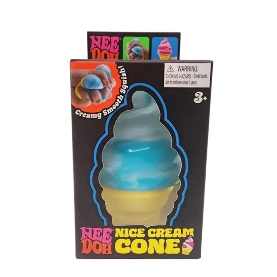 NeeDoh NICE CREAM CONE Ice Cream Squishy Toy 2026 NEE DOH Stress Ball*