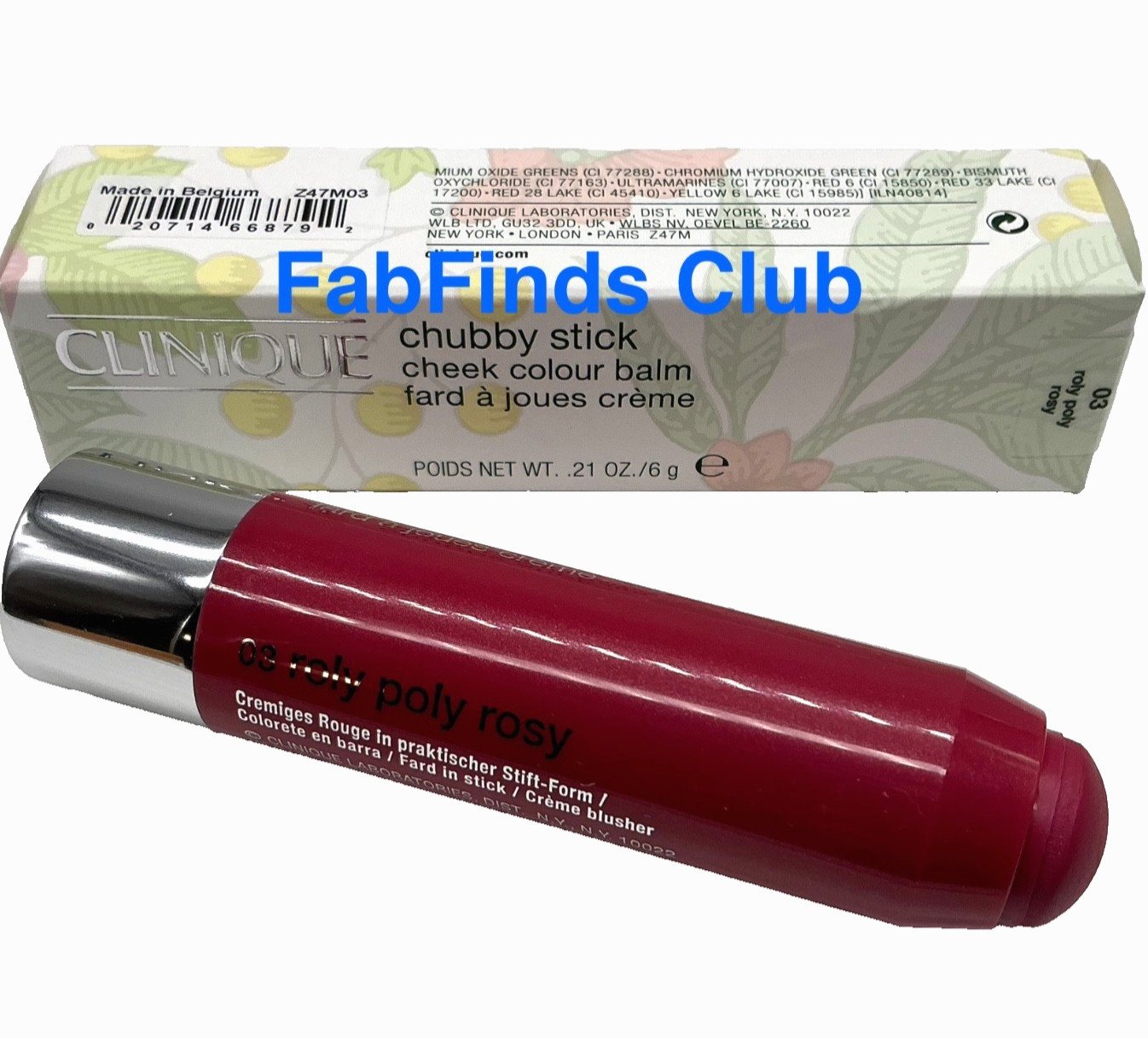 Clinique Chubby Stick Cheek Colour Balm 03 Roly Poly Rosy Full Size