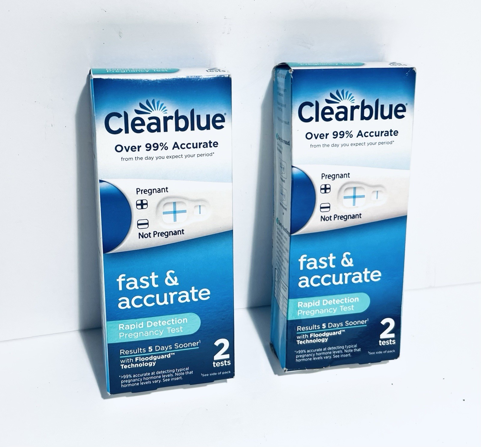 2 PK Clearblue Rapid Detection Pregnancy Test 2 Teats Per Box 4 Total Exp 12/27 2 PK Clearblue Rapid Detection Pregnancy Test 2 Teats Per Box 4 Total Exp 12/27