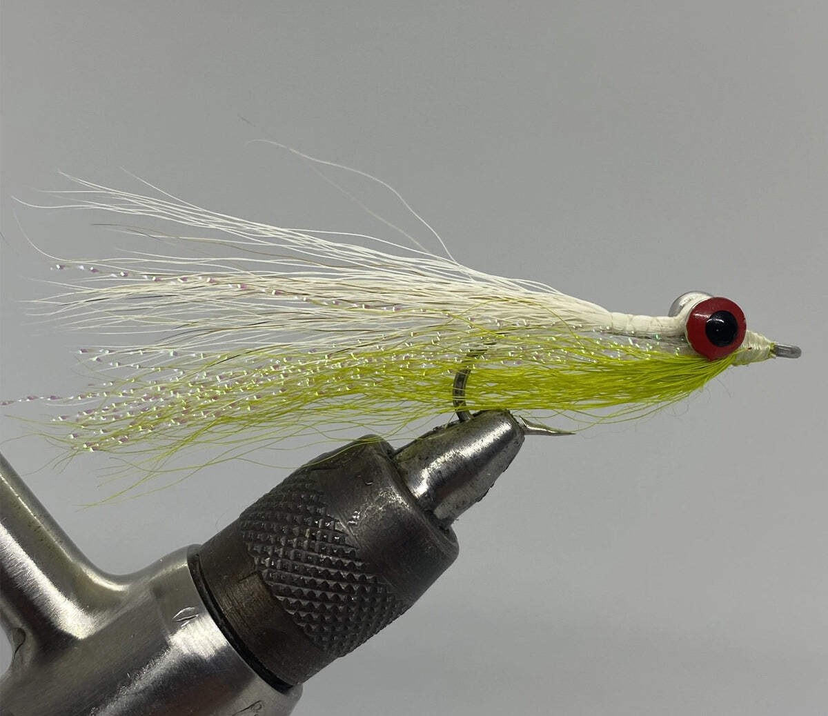 Six (6) Clouser Minnow Chartreuse/White Streamer- Strike Fly Company