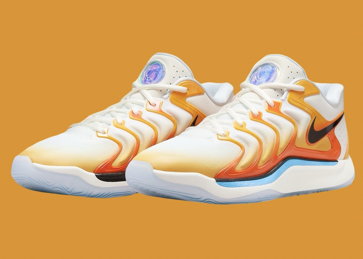 Nike Kevin Durant KD 17 Sunrise University Gold White Nby FJ9487-700 sz 8 Men's Nike Kevin Durant KD 17 Sunrise University Gold White Nby FJ9487-700 sz 8 Men's