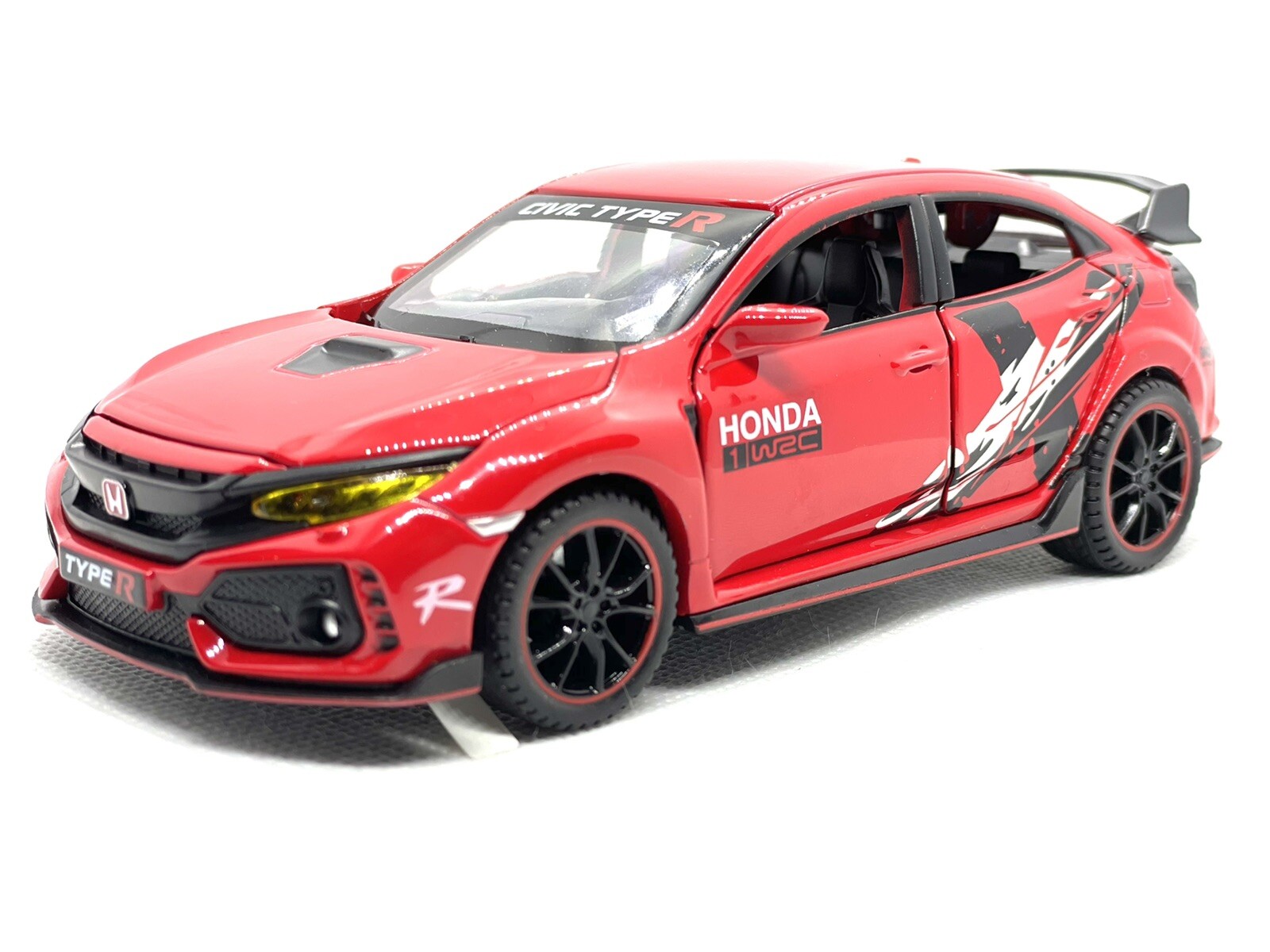 1:32 Honda Civic Type R Pull Back Diecast RED with WRC Stickers *** RARE *** 1:32 Honda Civic Type R Pull Back Diecast RED with WRC Stickers *** RARE ***