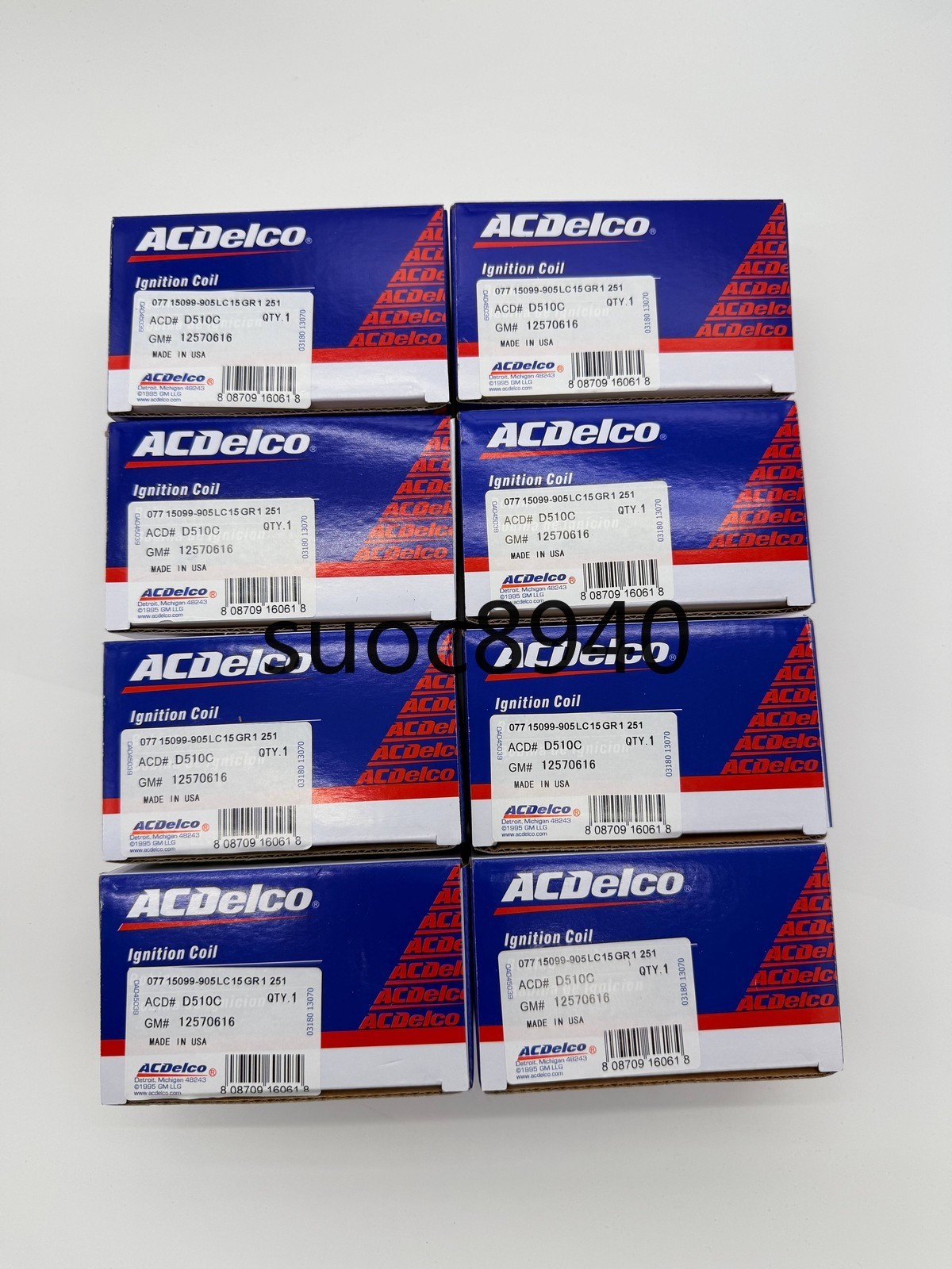 8PCS Genuine Ignition Coils D510C For Chevrolet G/M V8 12611424 12570616 UF413 8PCS Genuine Ignition Coils D510C For Chevrolet G/M V8 12611424 12570616 UF413