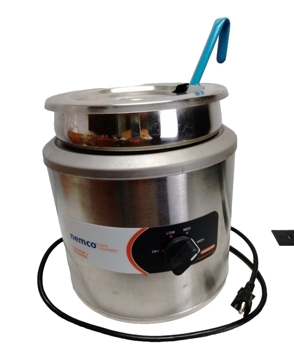 Nemco 6102A 7 Qt Soup Chili Cooker Warmer Insert Lid Ladle Tested
