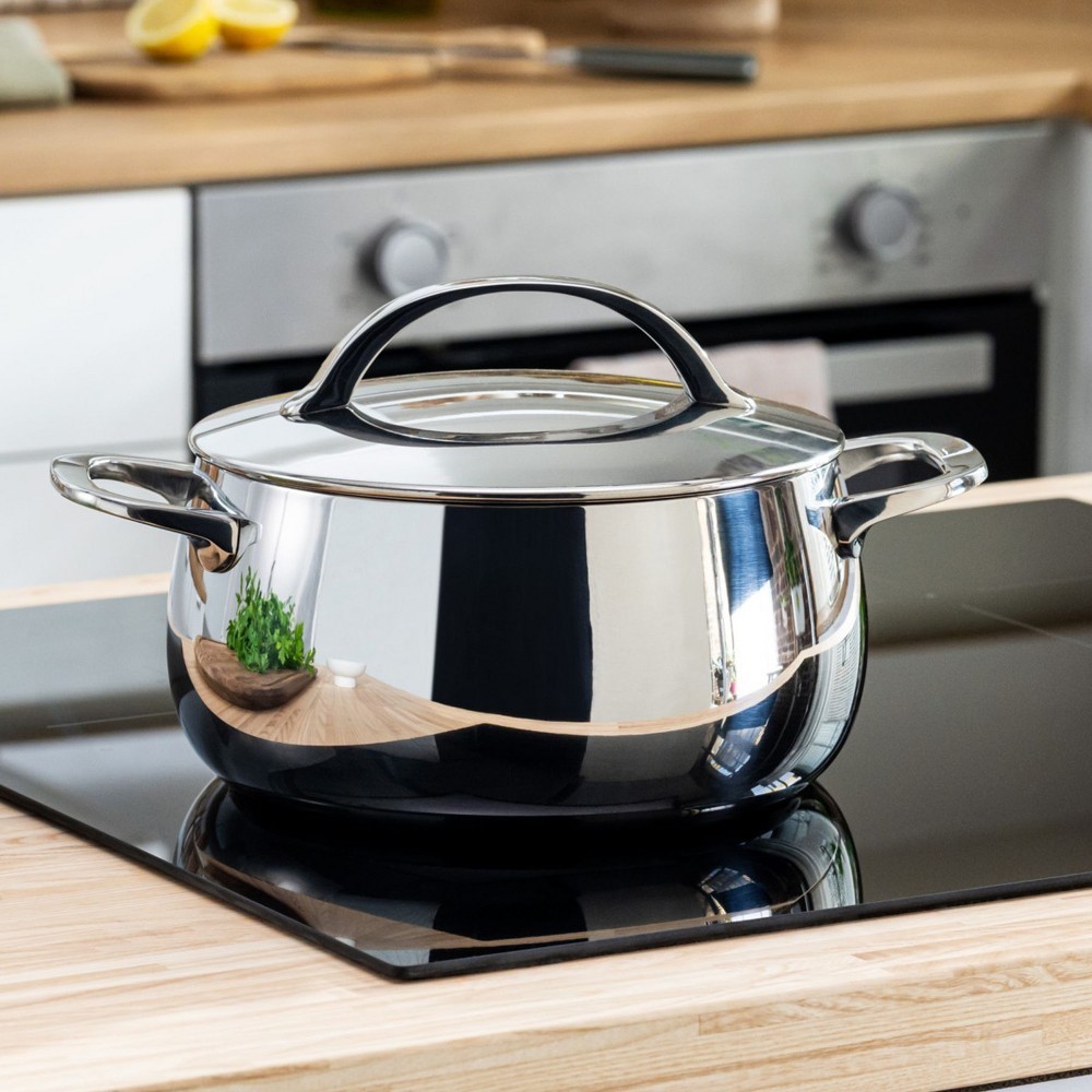 BergHOFF Belly Tri-Ply 18/10 Stainless Steel Stockpot with Lid