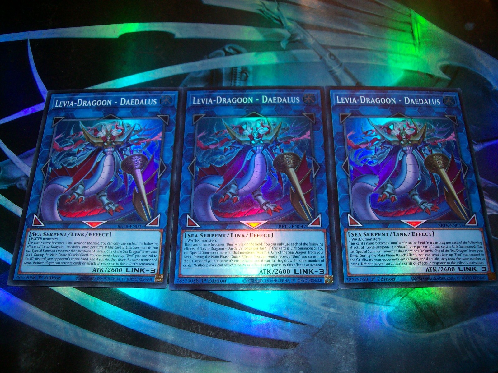 3x Levia-Dragoon - Daedalus 1st Edition Super Rare BETB-EN047 Yu-Gi-Oh