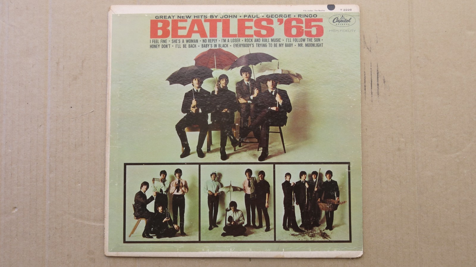 The Beatles Vinyl LP “Beatles \'65” Capitol LP T-2228 Mono Rainbow Label