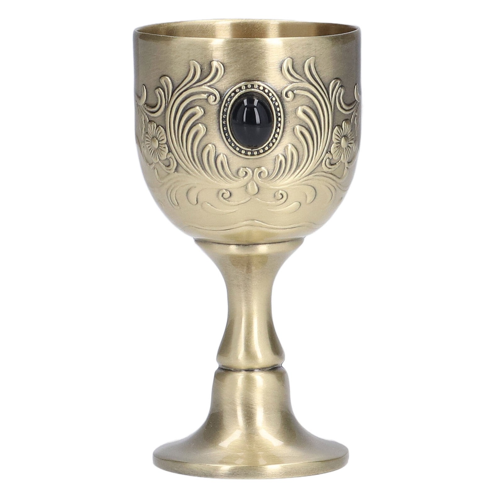 Chalice Engraving Flower Pattern Vintage Style Polishing Process Goblet
