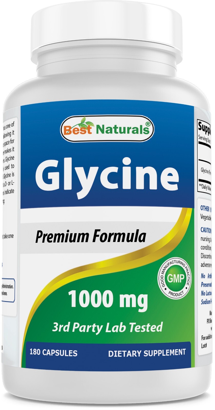 Best Naturals Glycine Supplement 1000 Mg for Energy Production, 180Count Best Naturals Glycine Supplement 1000 Mg for Energy Production, 180Count