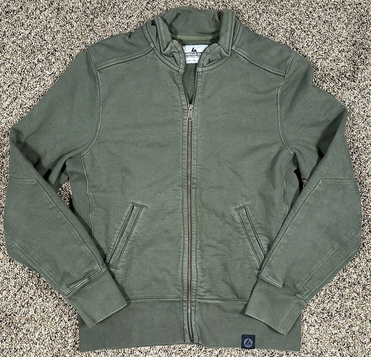 American Giant Storm Full Zipper Men’s Medium Green Full Zip Made in USA