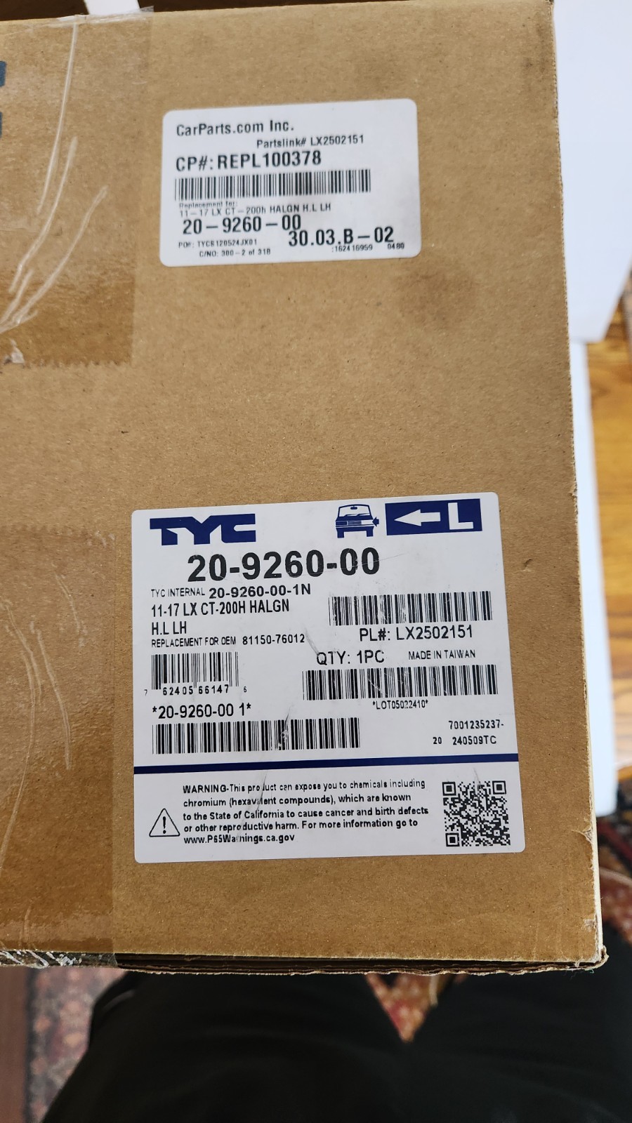 Halogen Headlight Front Lamp for 11-17 Lexus CT-200h Left Driver side NIB Halogen Headlight Front Lamp for 11-17 Lexus CT-200h Left Driver side NIB