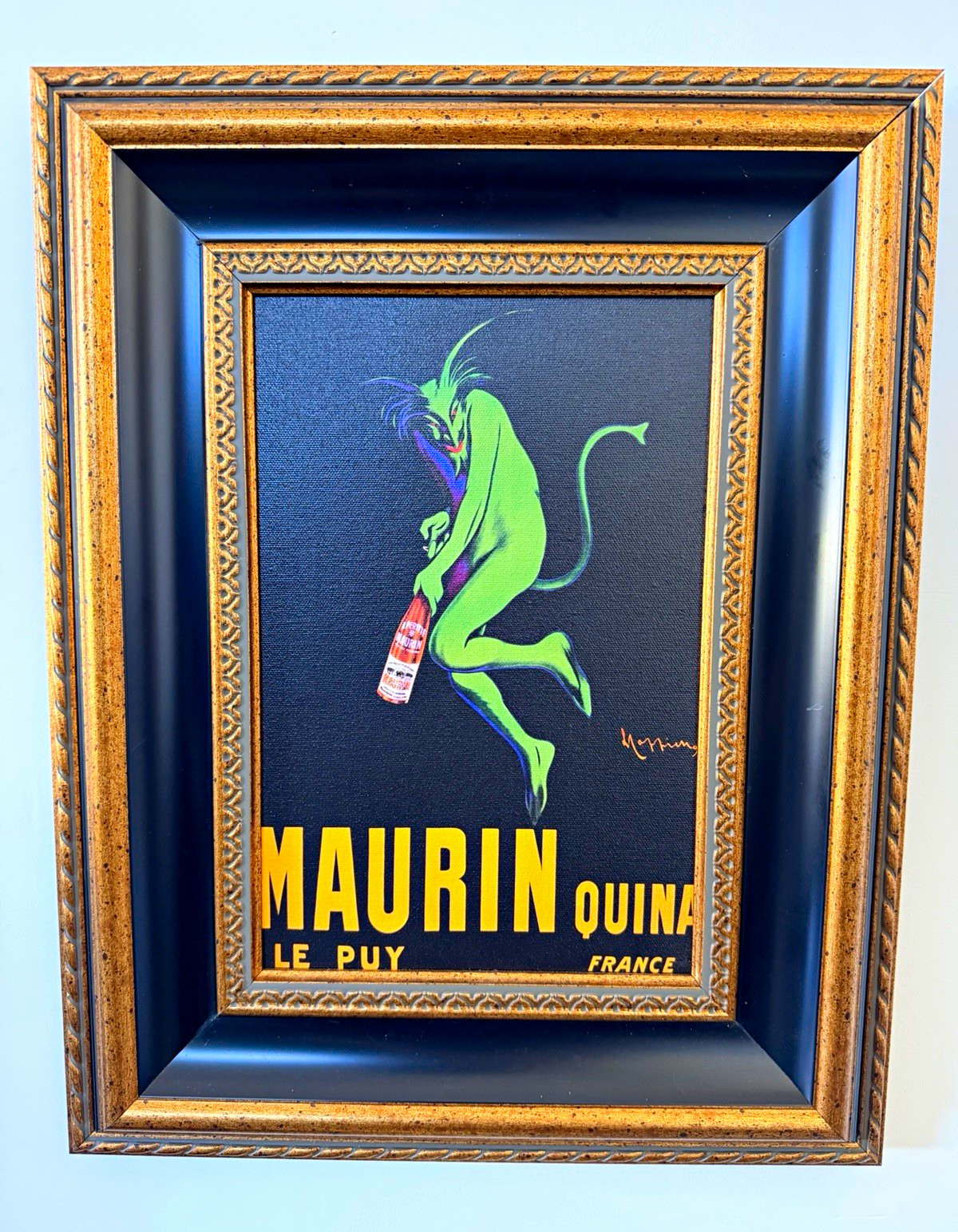 Leonetto Cappiello Framed Art Deco Maurin Quina France Advertising Poster