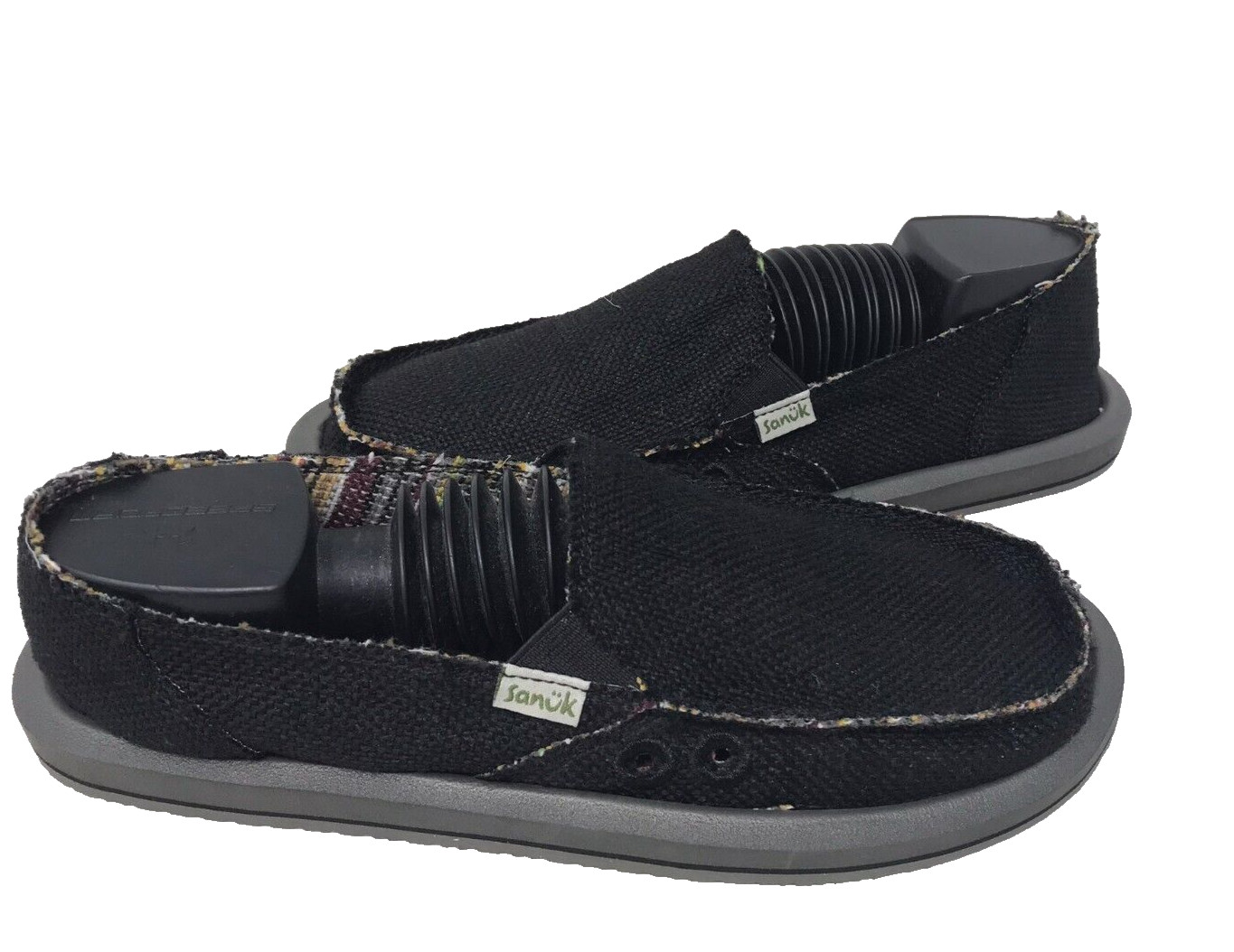 Sanuk Women\'s Donna Hemp Comfort Slip On Walking Shoes Black Size:7 118UV