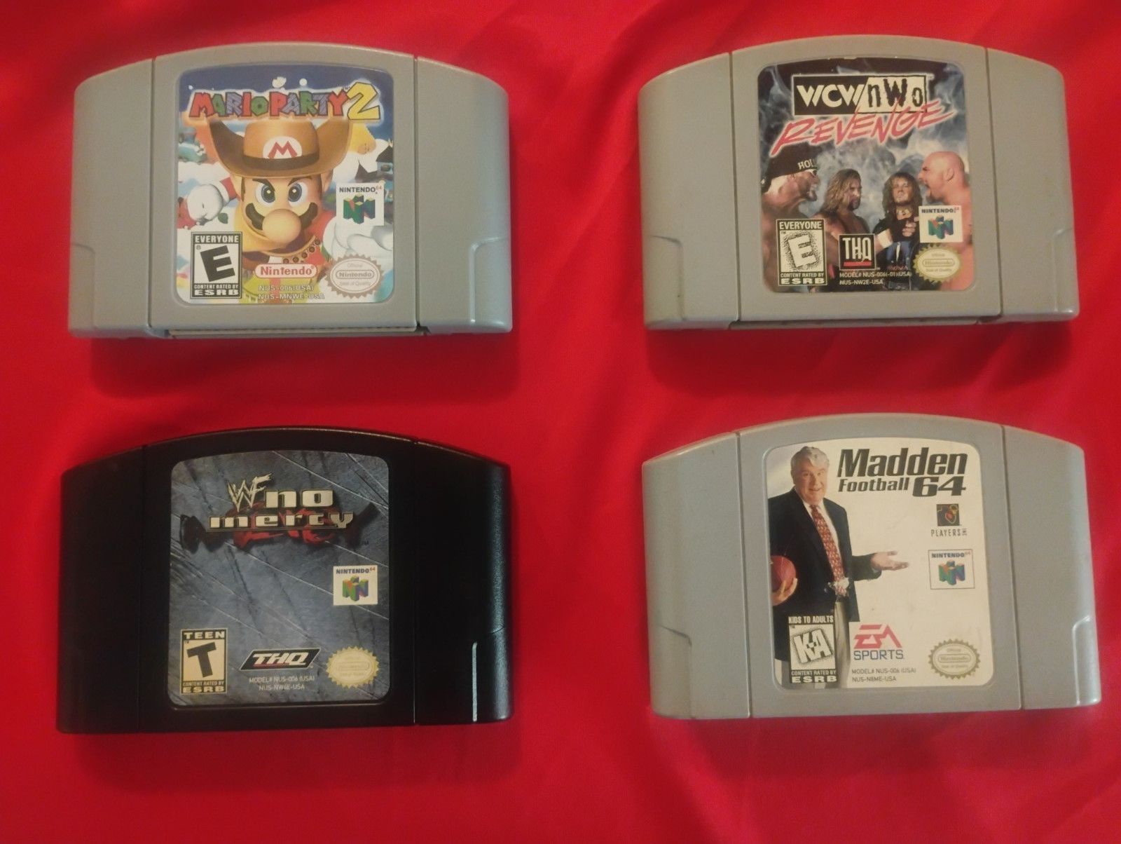 Mario party 2 wwf No Mercy n64 games Lot