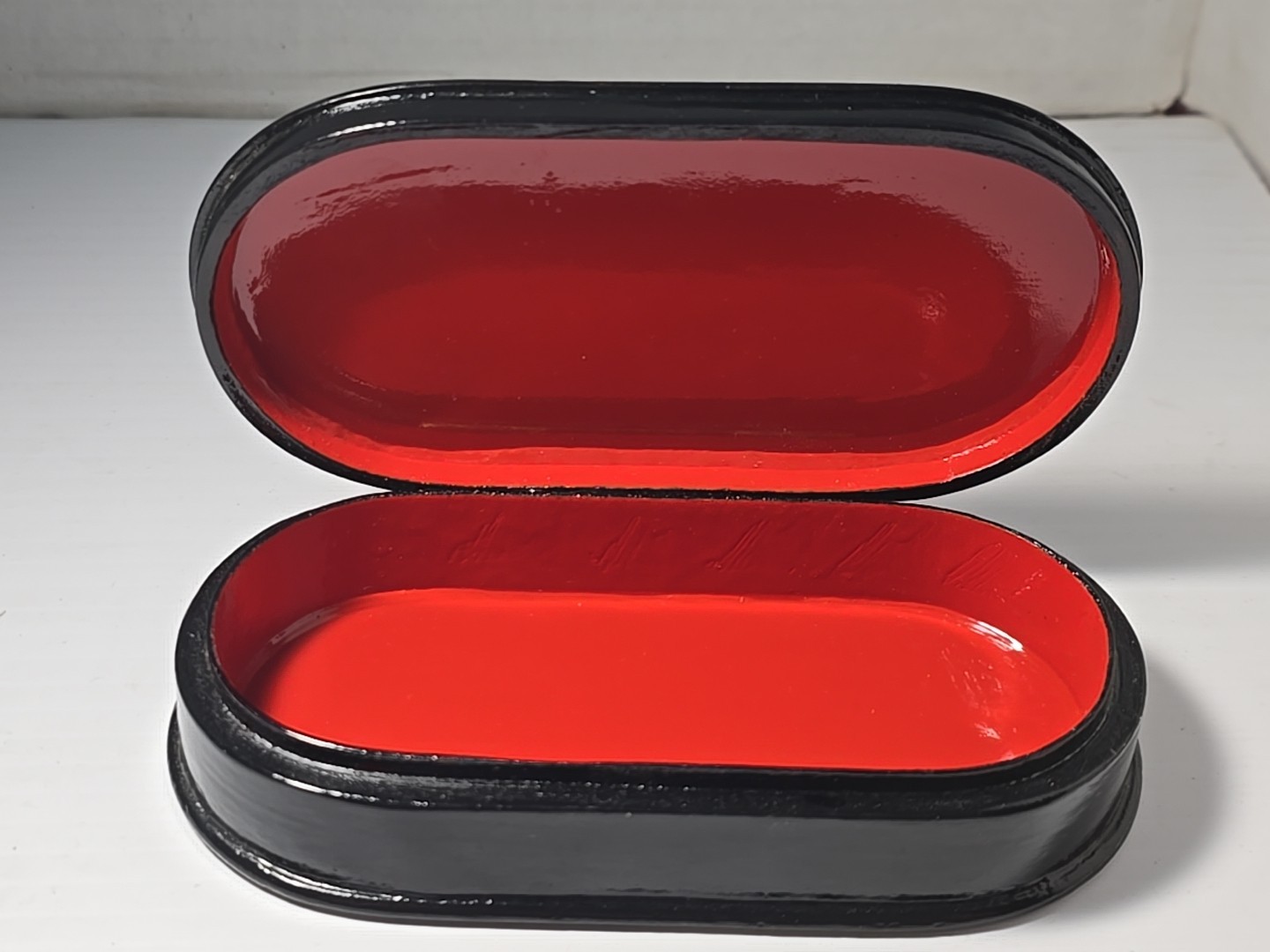 Vintage Russian Lacquer Box Signed Mitin Mstera Miniature Landscape Papier Mache