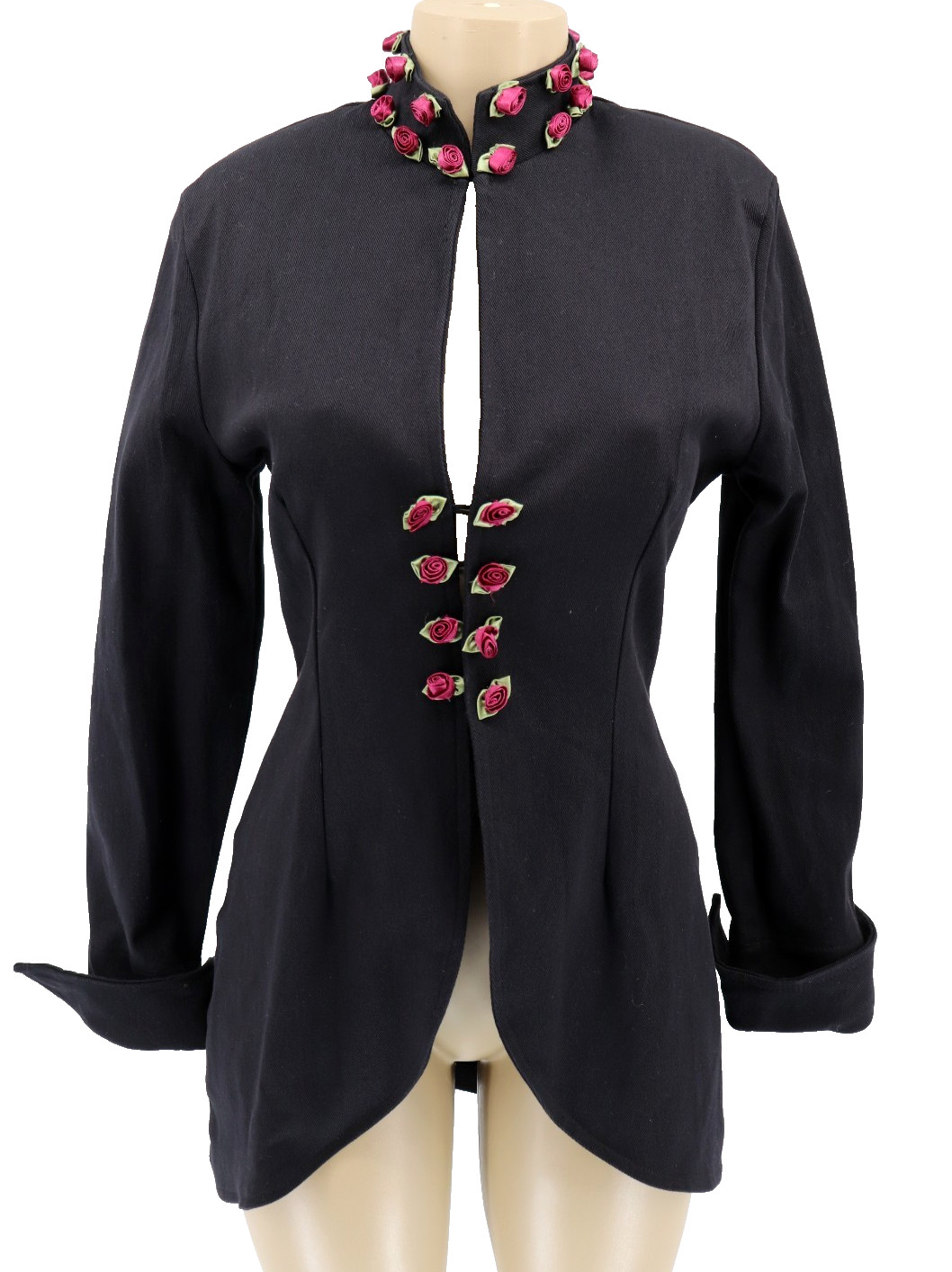 Vtg Fredericks of Hollywood Whimsigoth Romantic 90s Fairy Jacket Sz Medium Roses Vtg Fredericks of Hollywood Whimsigoth Romantic 90s Fairy Jacket Sz Medium Roses