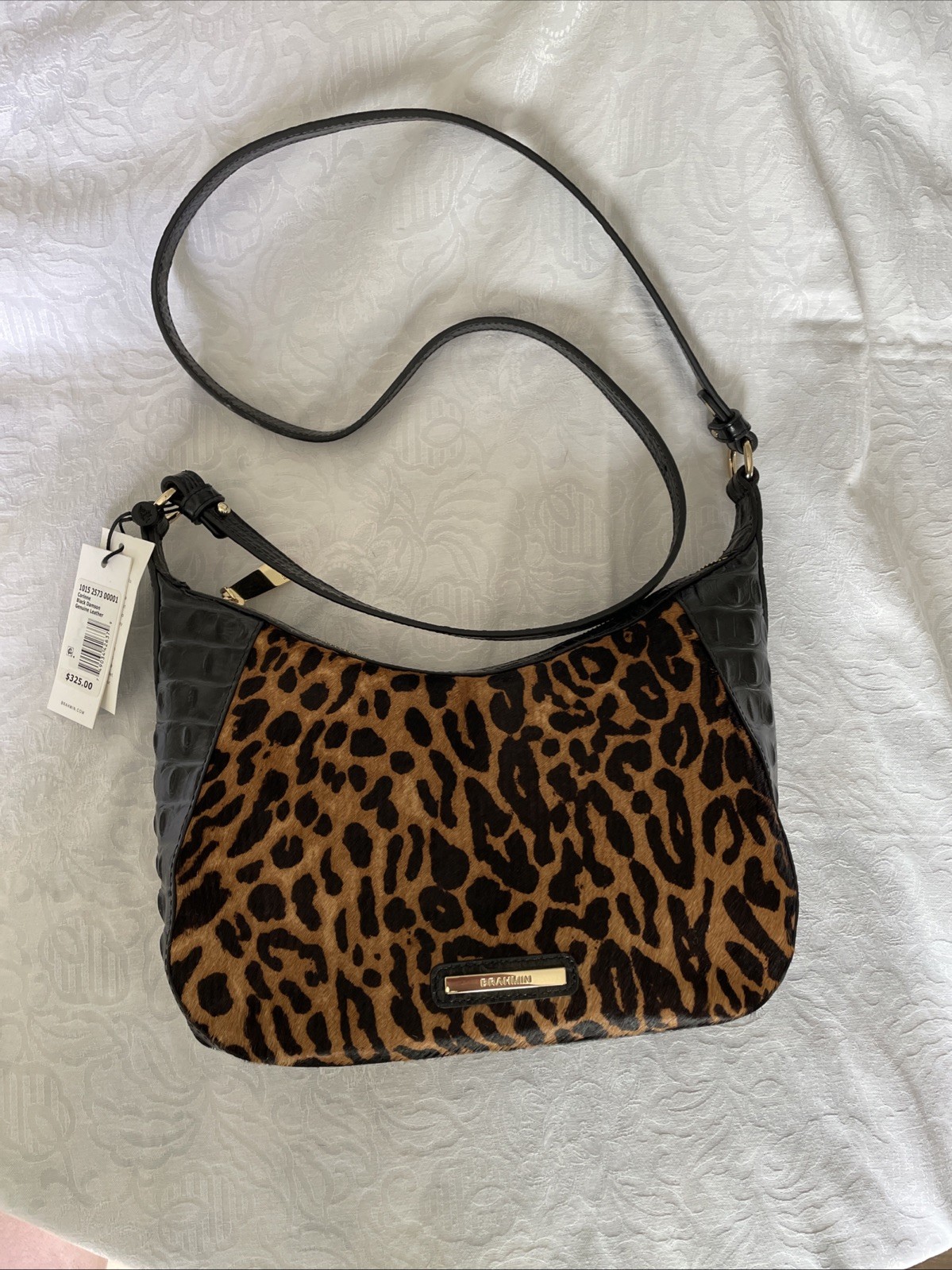 NEW BRAHMIN Corinne crossbody, black damson, genuine leather, $325