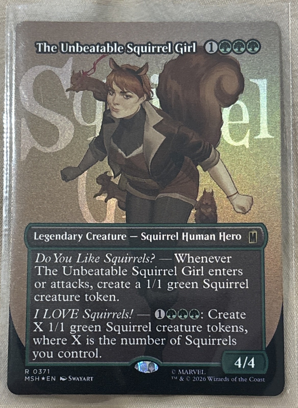 The Unbeatable Squirrel Girl (Borderless) Marvel Super Heroes Foil The Unbeatable Squirrel Girl (Borderless) Marvel Super Heroes Foil